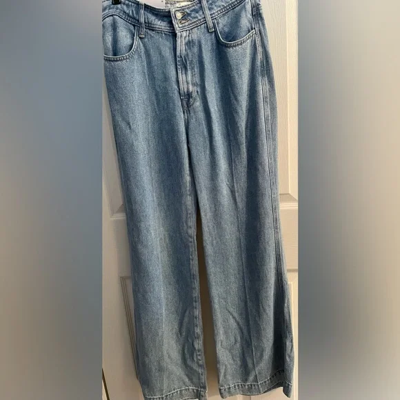 7 For All Mankind Mid Rise Straight Leg Jeans